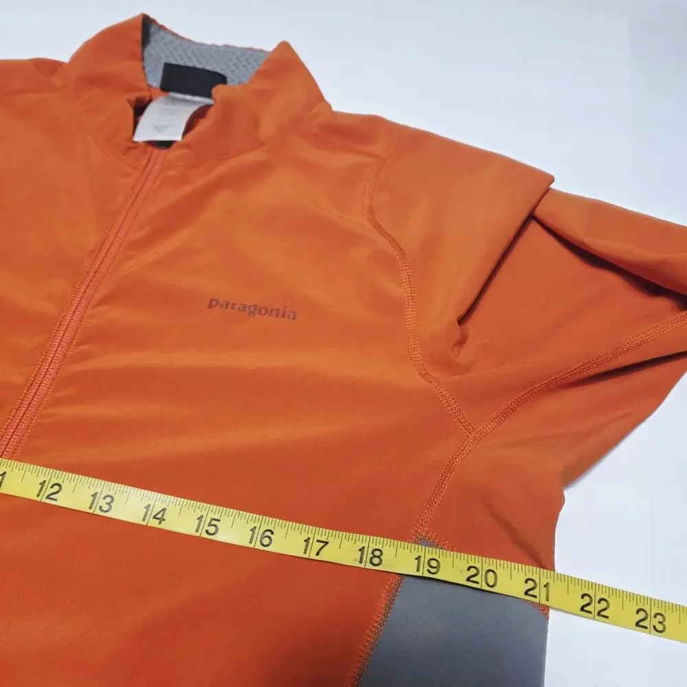 Patagonia Jacket Men's Orange Gray Full Zip Softshell Stretch Hiking Medium